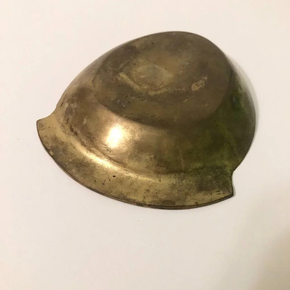 Vintage Brass Pocket Change Dish Trinket Jewelry Key Holder Coin Bowl - Picture 6 of 14